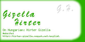 gizella hirter business card